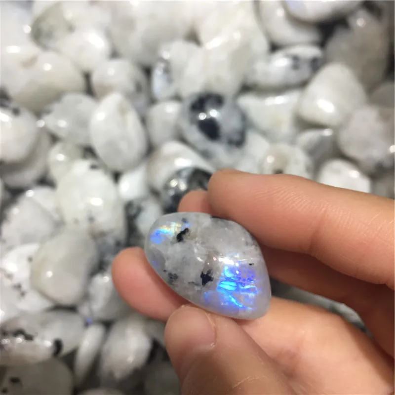High Quality Blue Moonstone Price Polished Gravel Stones