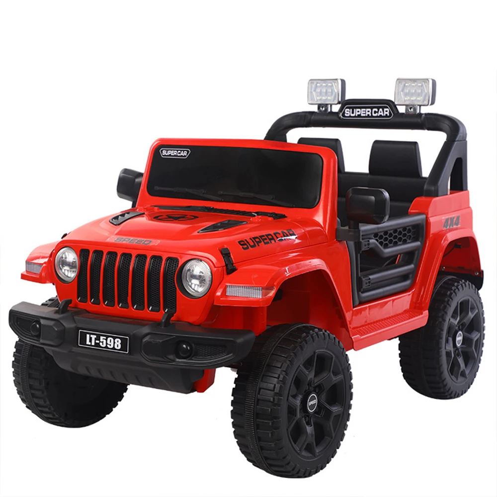 Cross-border Children Four-Wheel Electric Baby Remote Control Rideable Double-Seater Four-Wheel Drive Off-Road Swing Kid's Car