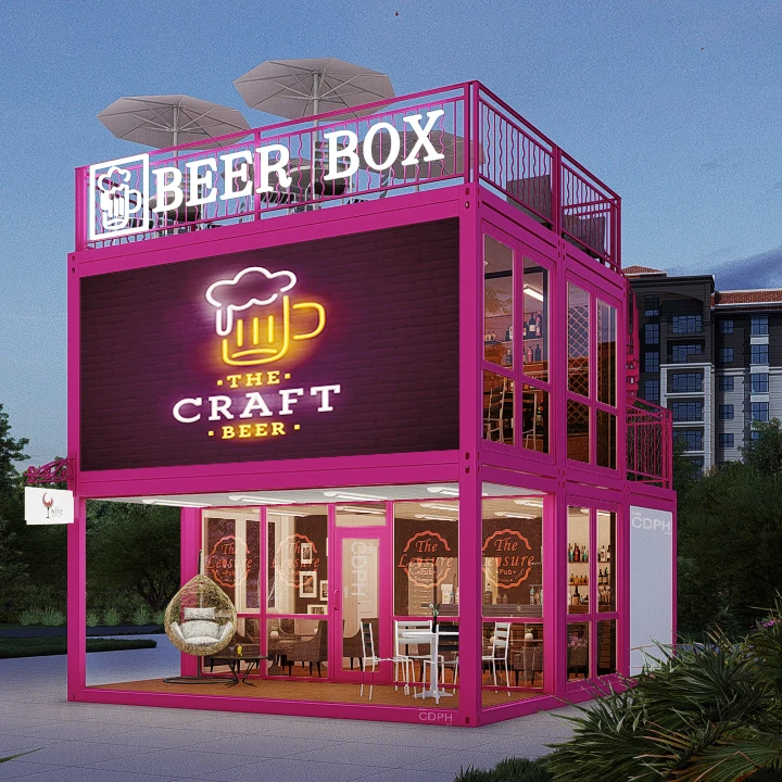 Prefab Custom Mobile Bar Coffee Shops Container Restaurant 20ft 40ft