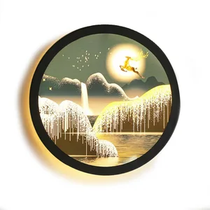 Led Art Deco Wall Bracket Lights Interior Round Back Wall Bedside Lighting Fixture Modern Minimalist Wall Lamps Home Decor