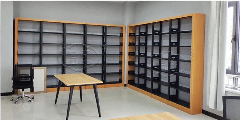 Customized Six-layer Bookshelf Library Popular Design Steel Bookrack