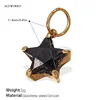 Pj464bkg black zirconium gold pendant