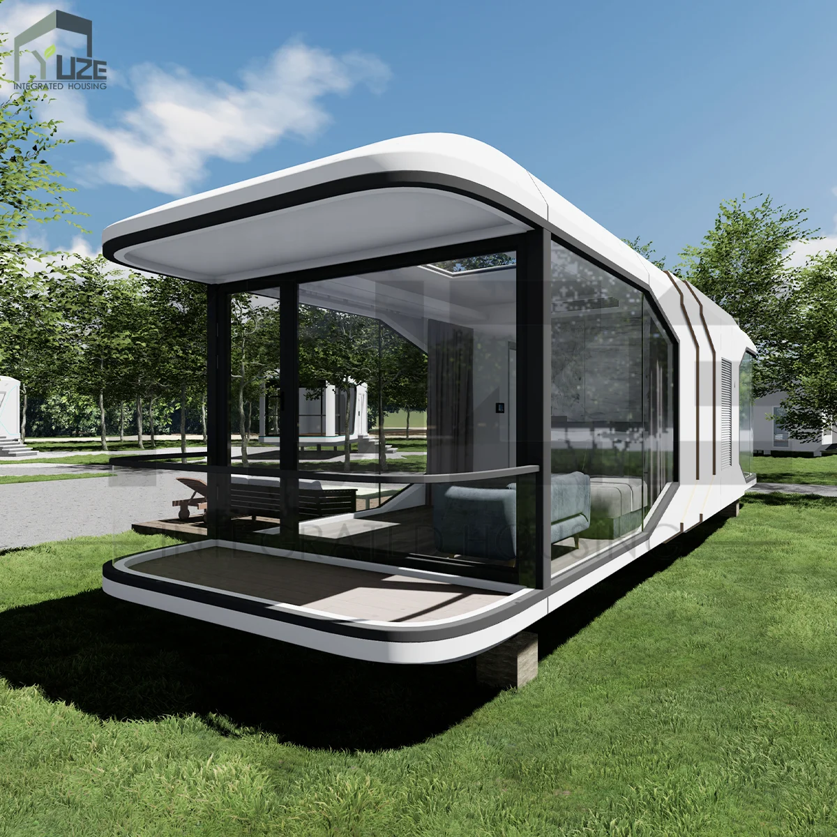 Customizable Modern Sleep Container House Durable Sandwich Panel Portable Capsule House Honeymoon