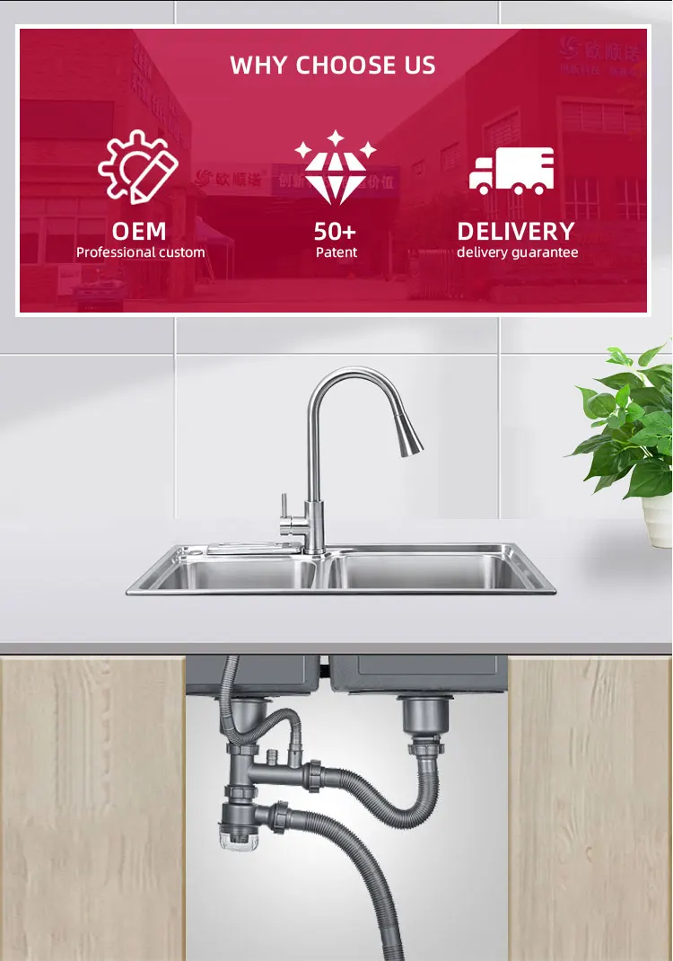 product osonoe supply wholesale kitchen sink  vegetable washing basin  drainage pipe anti odor rear drainage-0