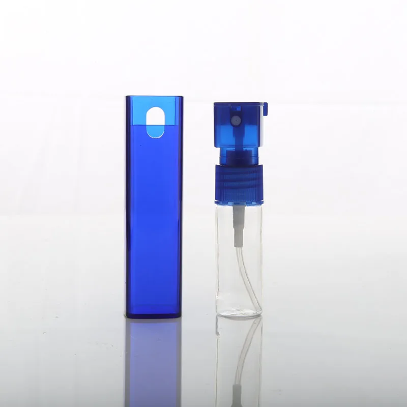 Hot Selling Empty square Black White 10ml Convenient Perfume Spray Bottle Tube Spray Bottle