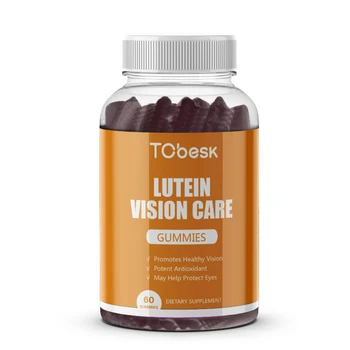 Customized Label and Logo Lutein Gummies for Vision Health and Eye Stress for Enhanced Overall Eye Health Safe  for Adults