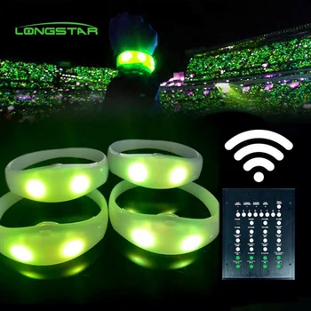 Factory direct sale high quality bar nightclub wedding party event party supplies DMX remote control led light wristband