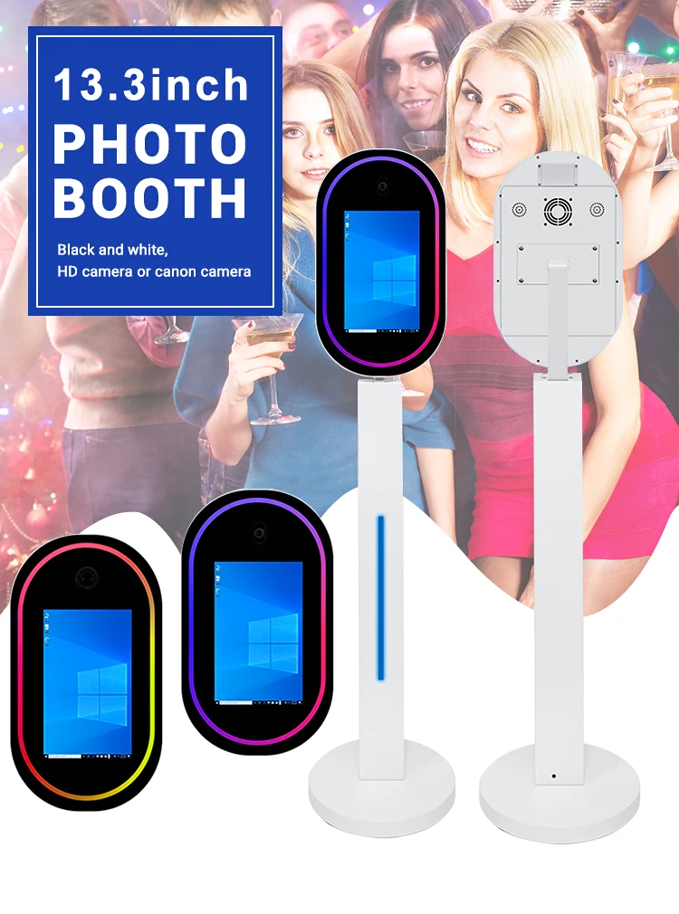 Small Portable Mirror Photo Booth Instant Touch Screen Smart Digital