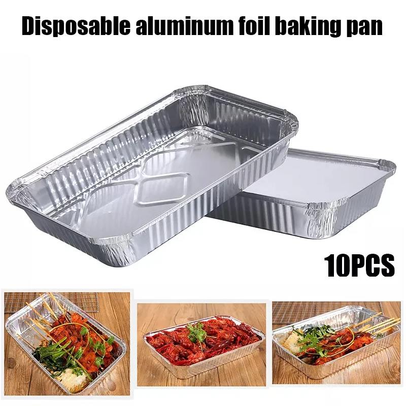 9x13 Inch Aluminum Pan Disposable Foil Trays Extra Large Half Size Deep Aluminum Food Tray Pan 2859