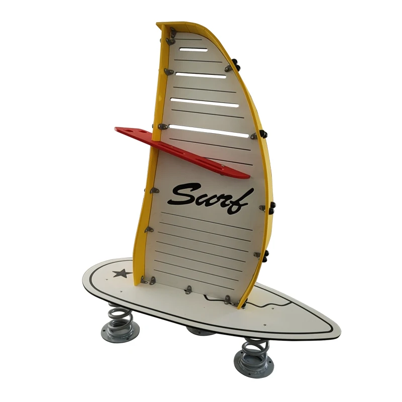 High-quality New Children's Spring Horse PE Sailboat Shake Outdoor Playground Seesaw Play Equipment.