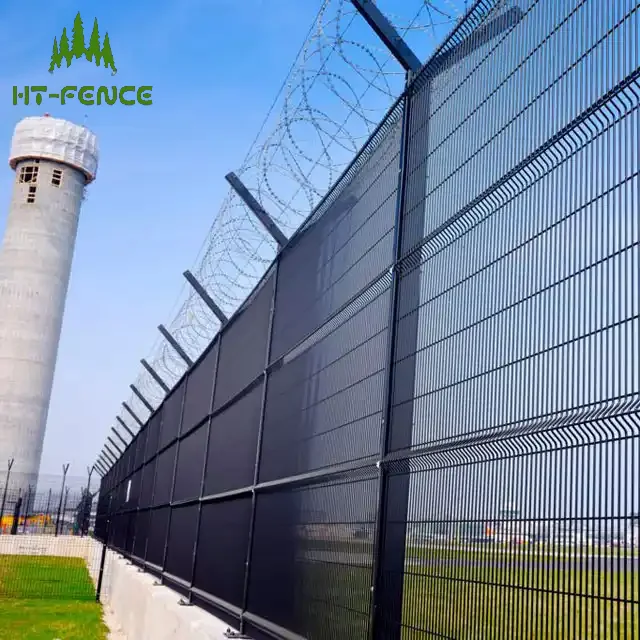 High Security Perimeter Fence Razor Barbed Wire Anti Climb Airport Fence for Sale Fence Security Wire
