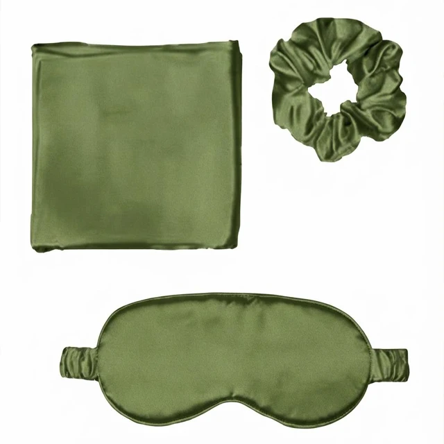 Satin Sleep Set Adjustable Mask with