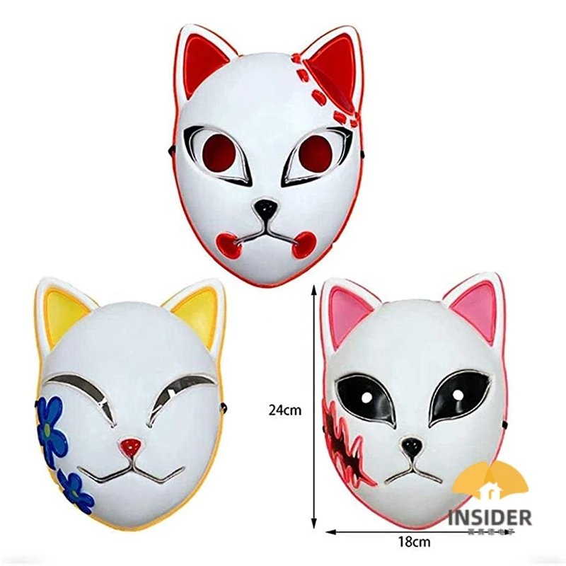 Demon Slayer Cat Mask Tomioka Giyuu Halloween Costume Accessory Cosplay ...