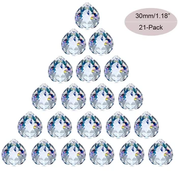 Wholesale Home Feng Shui Decoration 30Mm Faceted Balls Balls Clear K9 Crystal Prisms