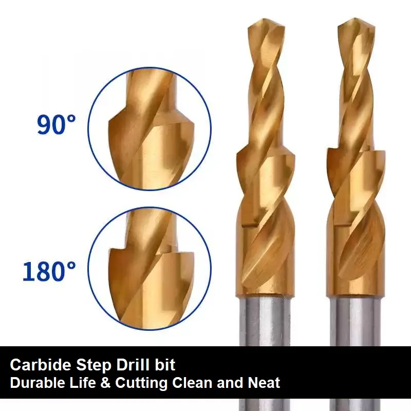 BK tungsten steel step drill carbide step twist drill multi stage non standard left hss co coating drill bits