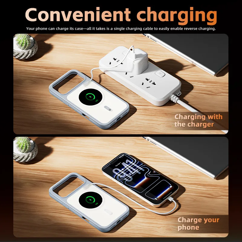 Shockproof Smart Cover with Remote Control and Magnetic Ring for Apple for iPhone 17 Pro Max 17 17 Pro