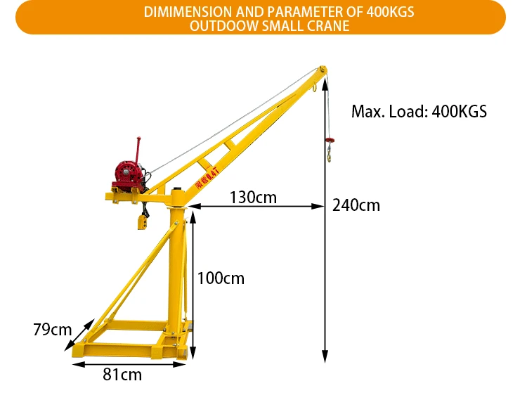 Construction Crane Portable Lifting Machine Mini Mobile Crane For Sale