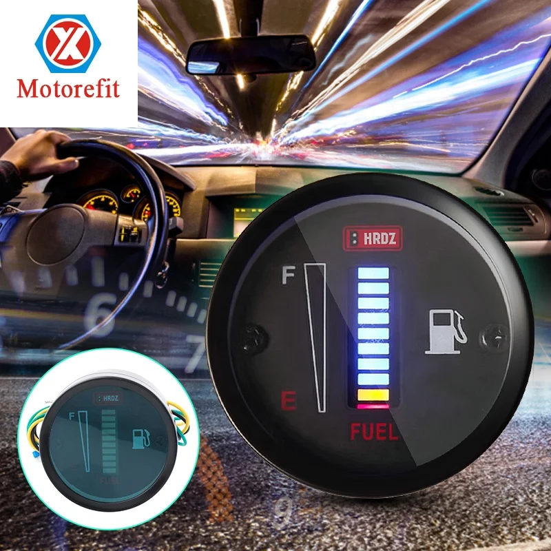 Indicatore Di Livello Carburante 12V Universale – LED 10 Luci, Regolabile, Per Moto E Auto, Con Sensore Galleggiante, Dimensioni 48x28x19 Mm, Non Impermeabile