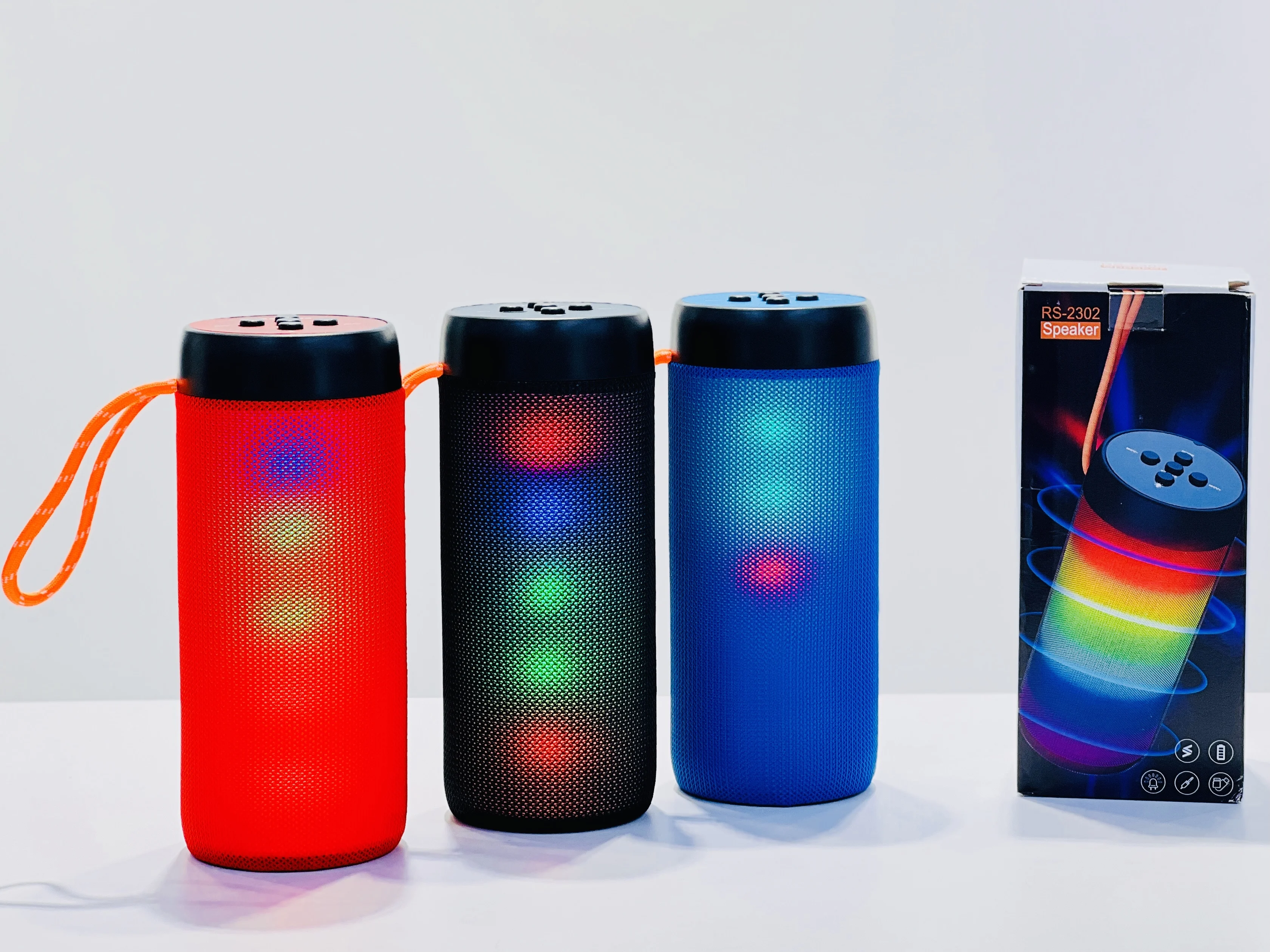 RS-2302 RGB Portable Audio System Home Theater Woofers and Outdoor Mini bluetooth Speaker Parlantes Soundbar Speaker