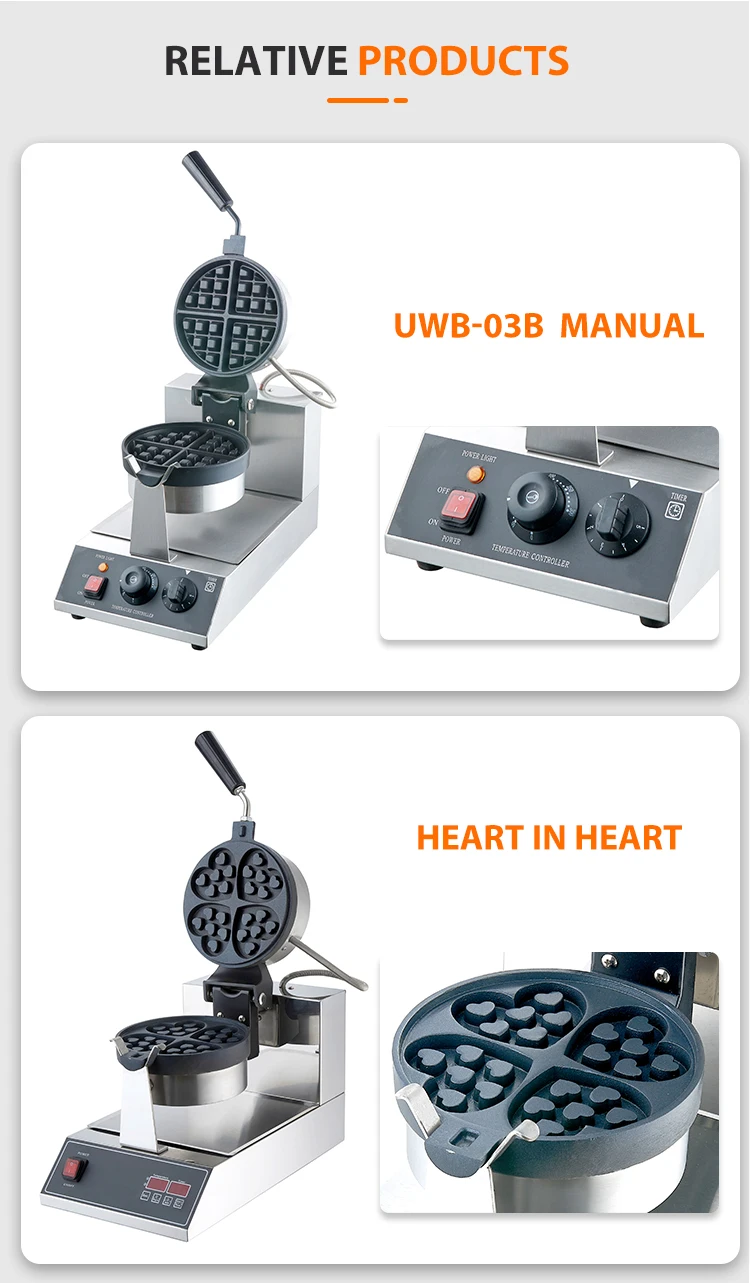 High Quality Commercial Electric Rotary Waffles Machine 4 Pcs Waffle Maker With Factory Price