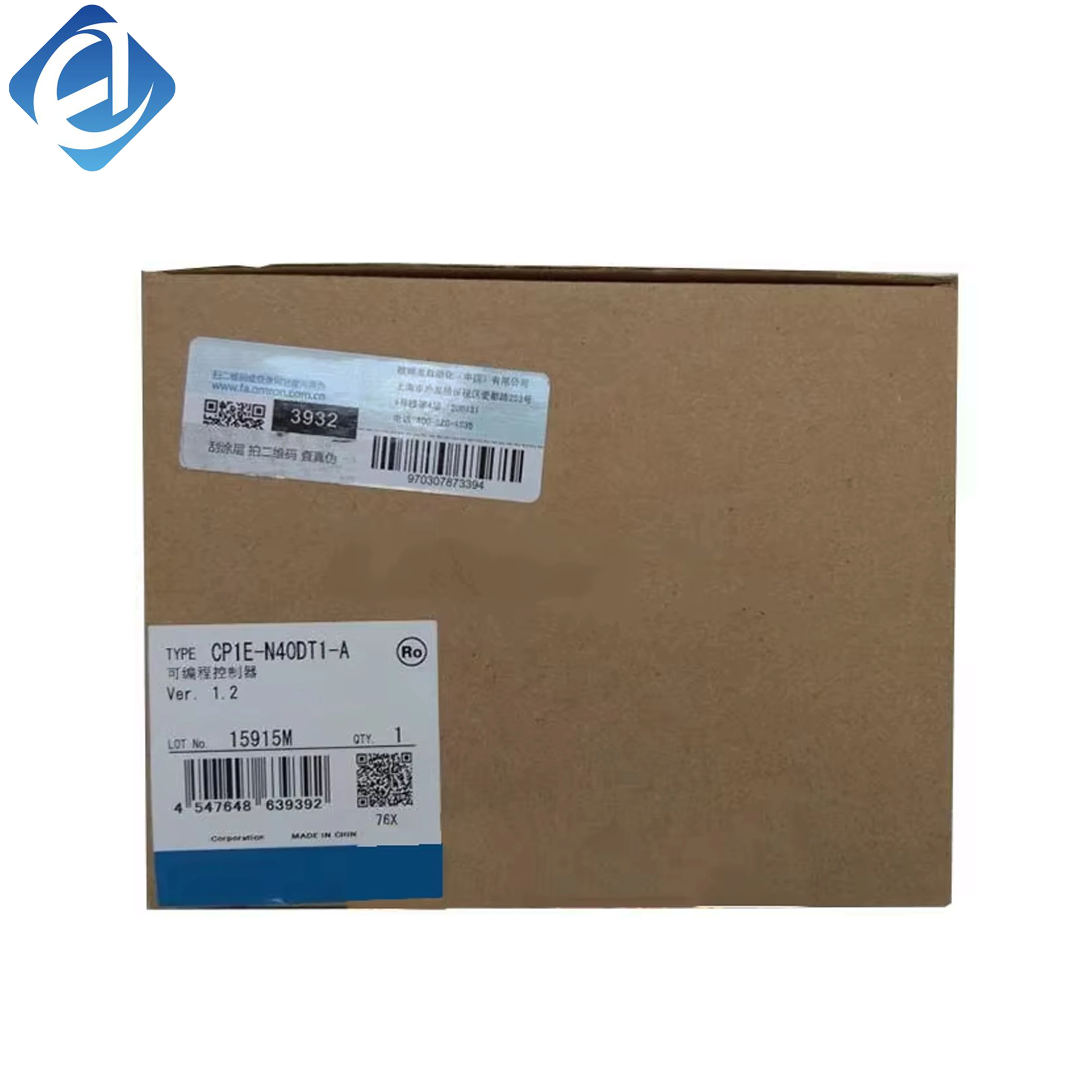 New Original Omron CP1E series compact PLC. 40 I/O points, transistor output, AC power supply, stable logic control and excellent anti-interference performance. Easy programming, widely applied in small mechanical control, production line and light indust