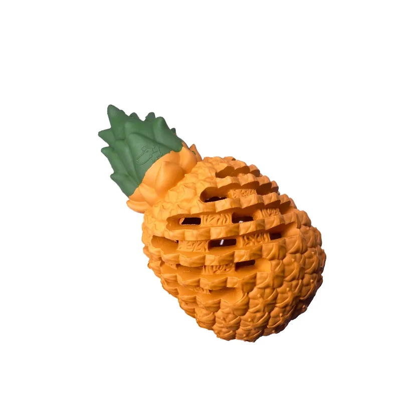 Pineapple Shape Rubber Indestructible Dog Toys Dog Chew Toys For