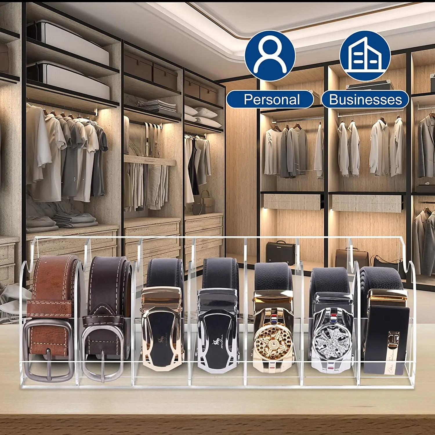 7-compartment Transparent Acrylic Makeup Organizer - Oem Available