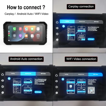 6.25'' Portable Carplay Motorcycle DVR GPS Navigation Waterproof
