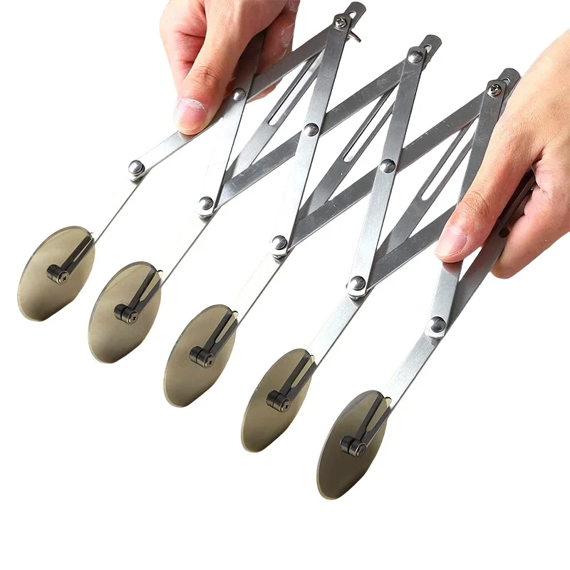 WholesaleWheelPastryCutterStainlessPizzaSlicerMulti-RoundDoughCutterRollerCookiePastryKnifeDividerKitchenTools