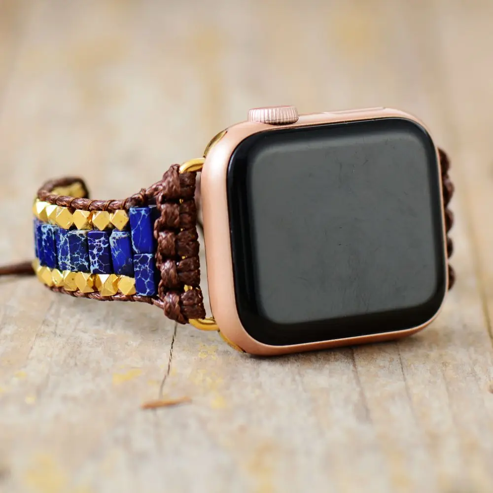 2023 Trending Bracelet Blue Emperor Jasper Luxury Watch Band For Series ...