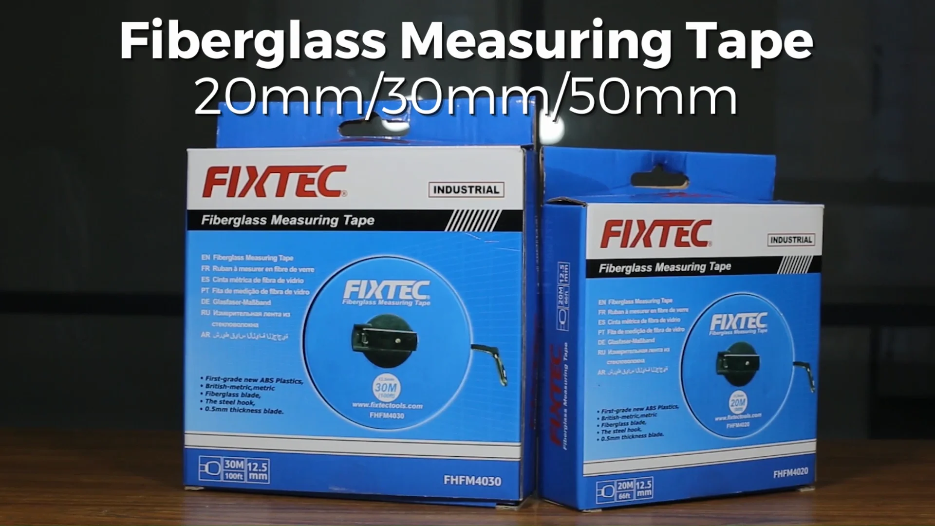 Fixtec 20m 30m 50m Abs Fiberglass Measure Tape Measuring Tools - Buy ...