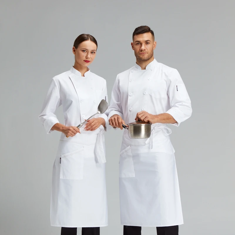 240gsm T/C 80/20 Chef Top Jacket With logo Customized Modern Restaurant Uniforms Japanese Style Chef Uniform