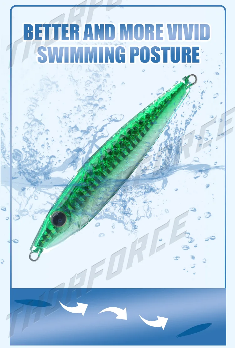 Oem Epoxy Resin Lure 2212gl04 Custom Color Bait 40g 60g High Stability