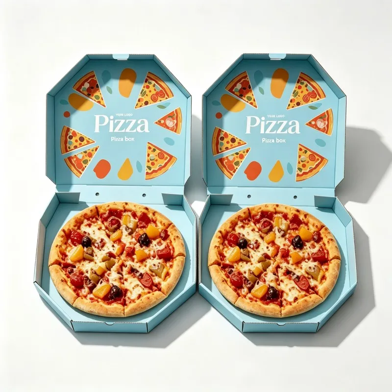 Wholesale Custom Recycled Corrugated Hexagonal Pizza Box  Eco-Friendly Food Packaging for Takeout Restaurants