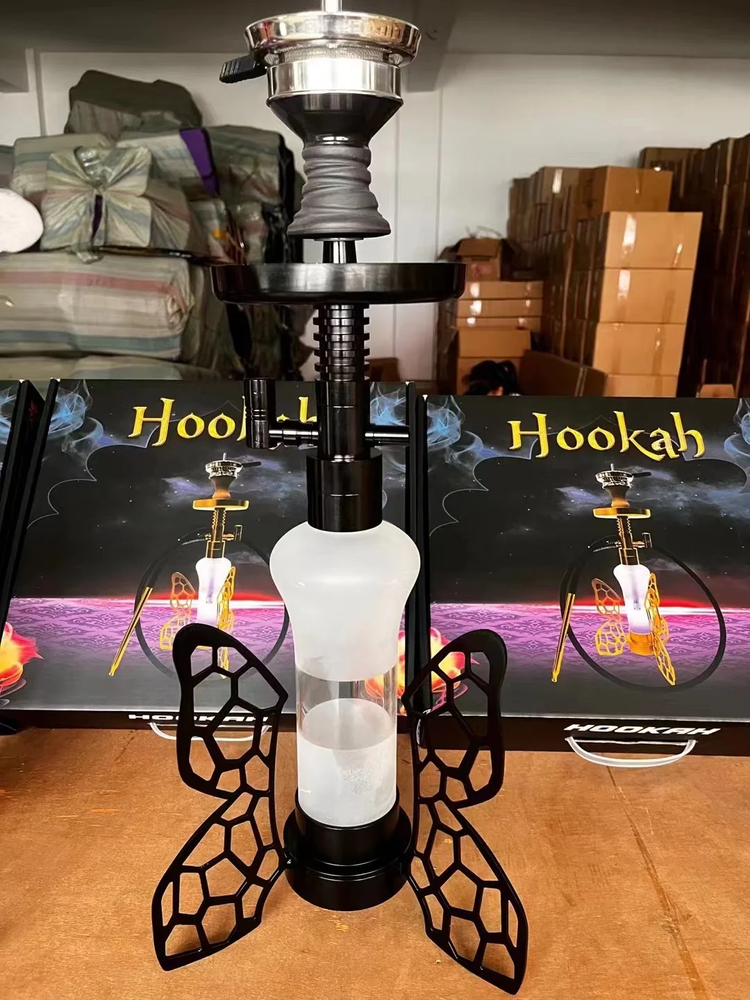 Hookah Snake Model Full Set Metal and Resin Base with Colors LED Light Shisha Snake Set