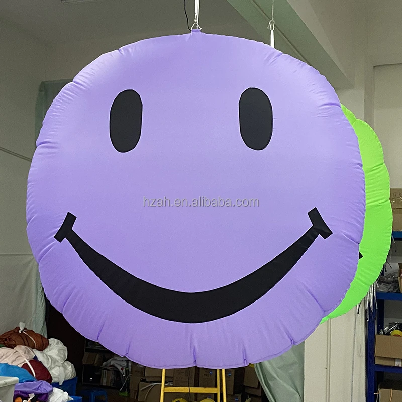5ft Big Smile Inflatable Lighting for Night Club Ceiling Decoration Advertising Inflatables