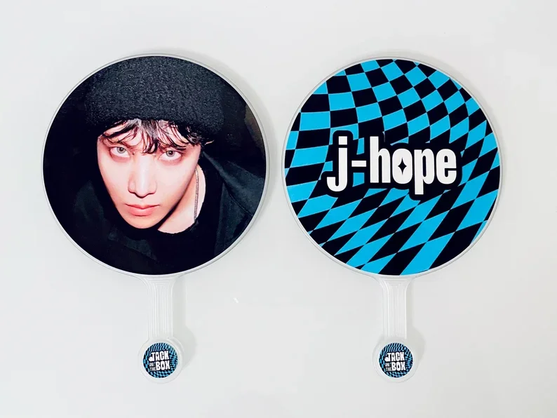 Custom New Plastic Pvc Heart Shape Picket Kpop Mini Fans And Cute Hand