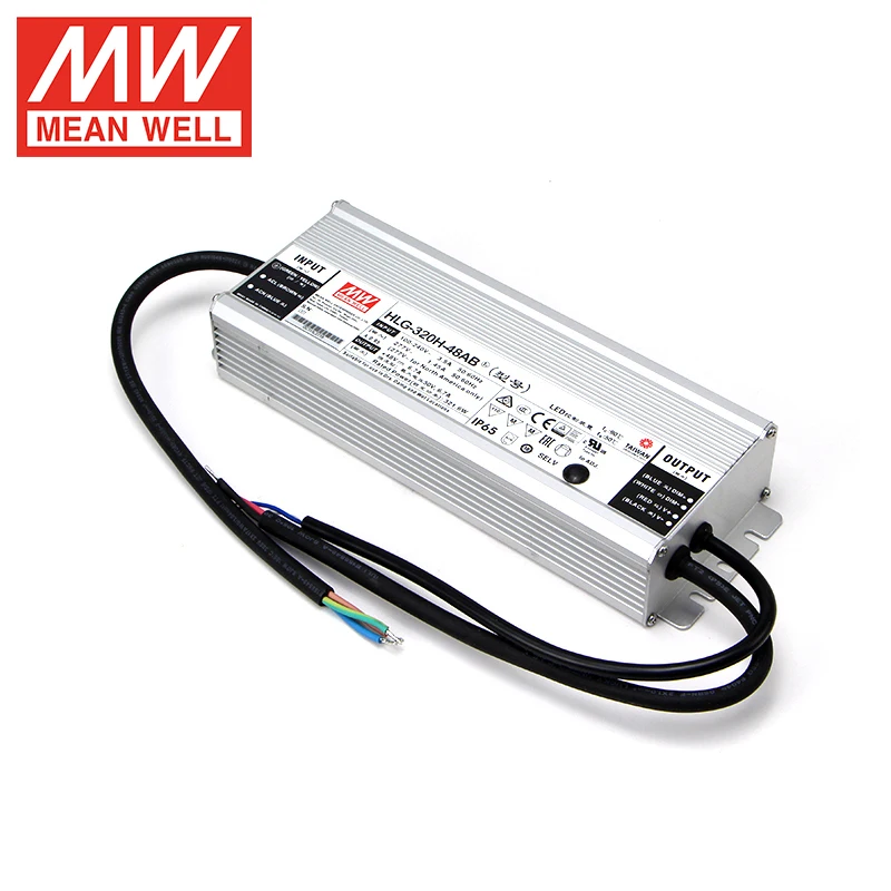 Meanwell HLG-320H-48AB LED Driver - 320W, 48V, 3-in-1 Dimming