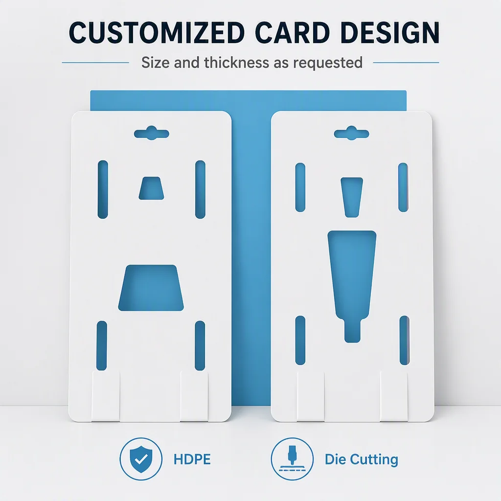 Medical Mounting Cards Die Cut HDPE Cards Backer Cards for Guidewires