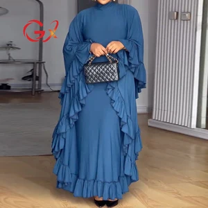 GX1864 Fashion 2026 Good Quality Clothing Vendor Sexy Elegant Long Bat Sleeve Party Irregular Maxi Dresses Evening Dress Women