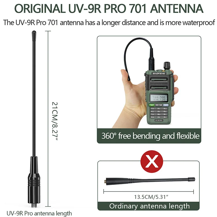 Baofeng Bf Uv9r Plus Pro Uv 9r Fm Waterproof Dual Band Two Way Radio ...