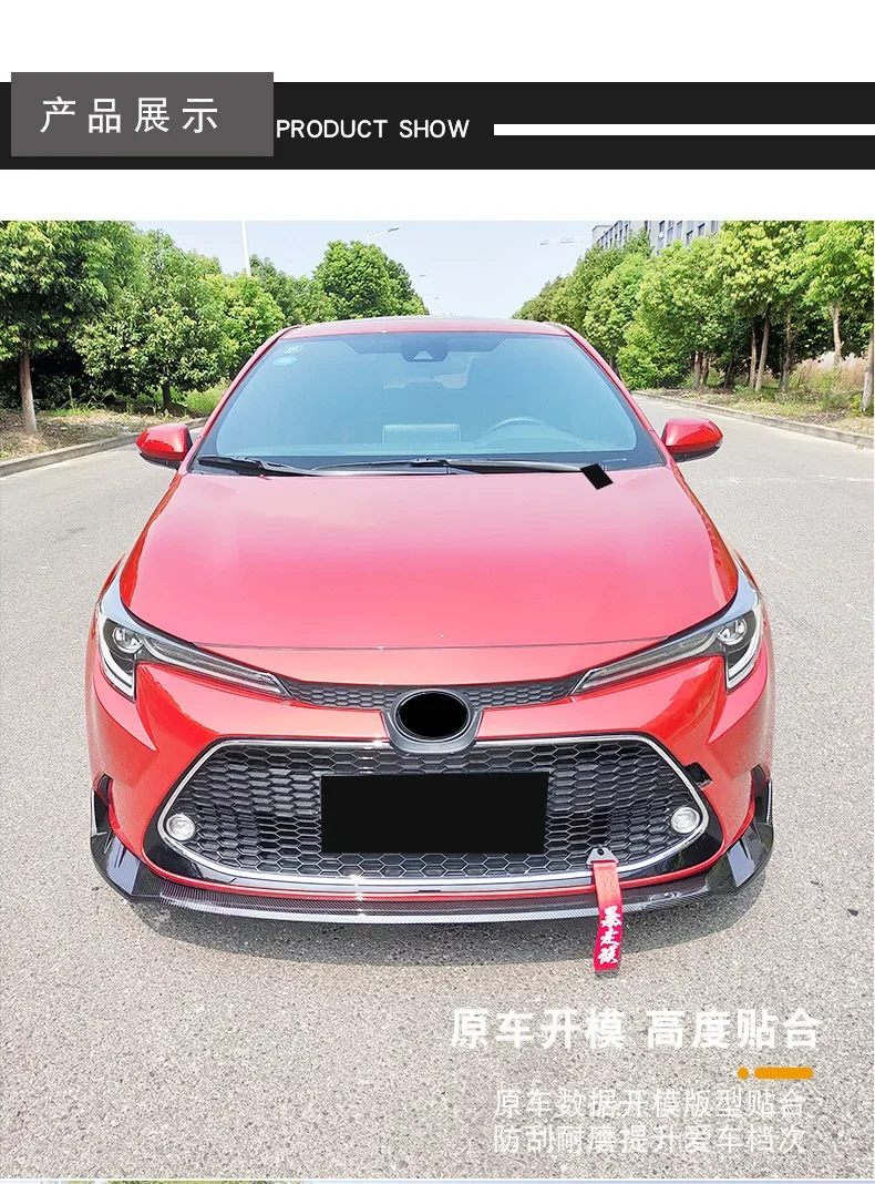 3pcs Car Front Bumper Splitter Lip Bumper Diffuser Guard Spoiler Body ...