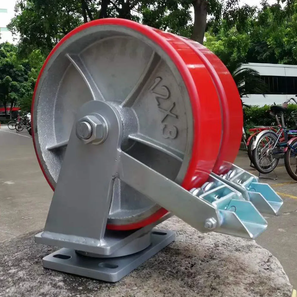 Factory Price 1 to 3 Ton Heavy Duty Pu Twin Wheel 10 Ton Industrial Caster Dual Wheel