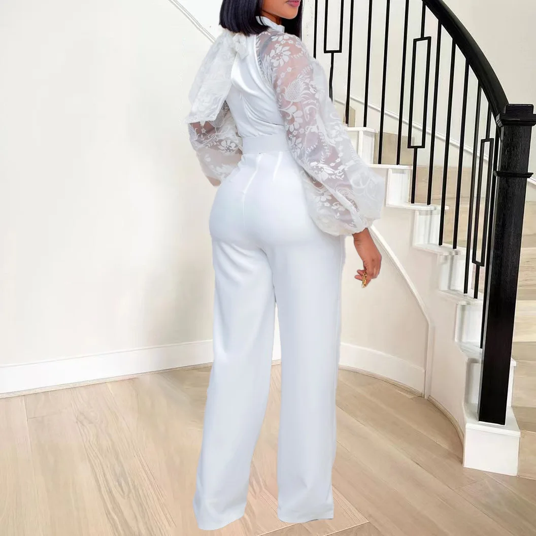Slim White Jumpsuits Formal Women's White Party Jumpsuits