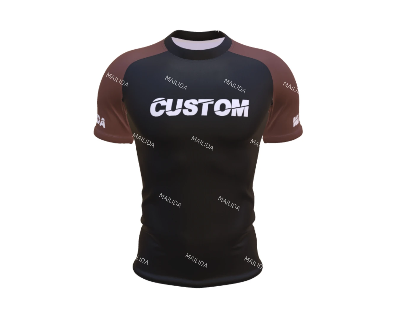 Dropshipping Free Mock up Custom Summer UPF50+ Youth&Adult Blank Short Sleeve Polyester Level Rash Guard Bjj No Gi Rashguard