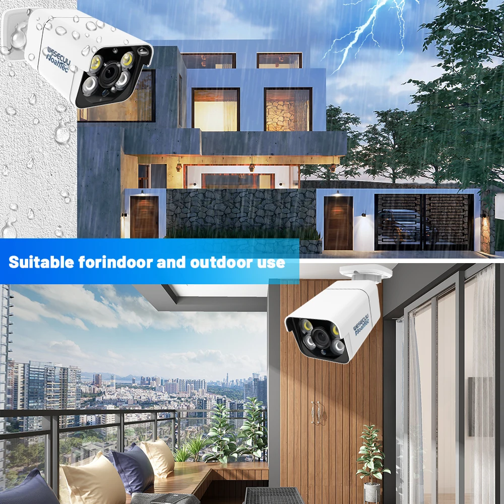 Wesecuu 8ch Poe Ai Alarm Nvr Kit Ip Poe Ai Alarm System Home Office