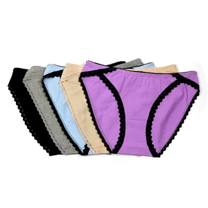 Custom Cotton Low Waist Size M L Xl Girls Panties Ladies Panties Cotton Sexy Women Underwear Lace Brief for Women