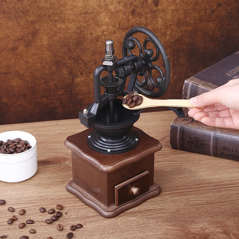Grinder様 Vintage Shake Wheel Coffee Grinder Household Bean Mills