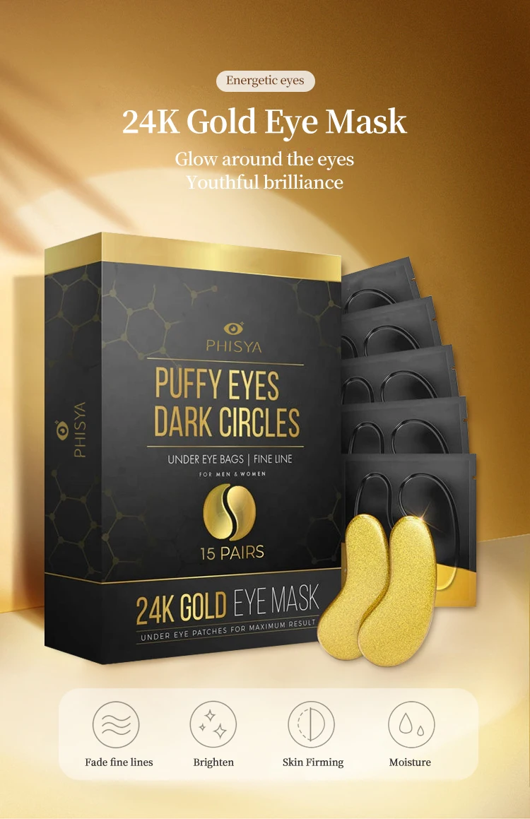 Private Label Organic 24k Gold Korean Antiaging Under Patch Mask