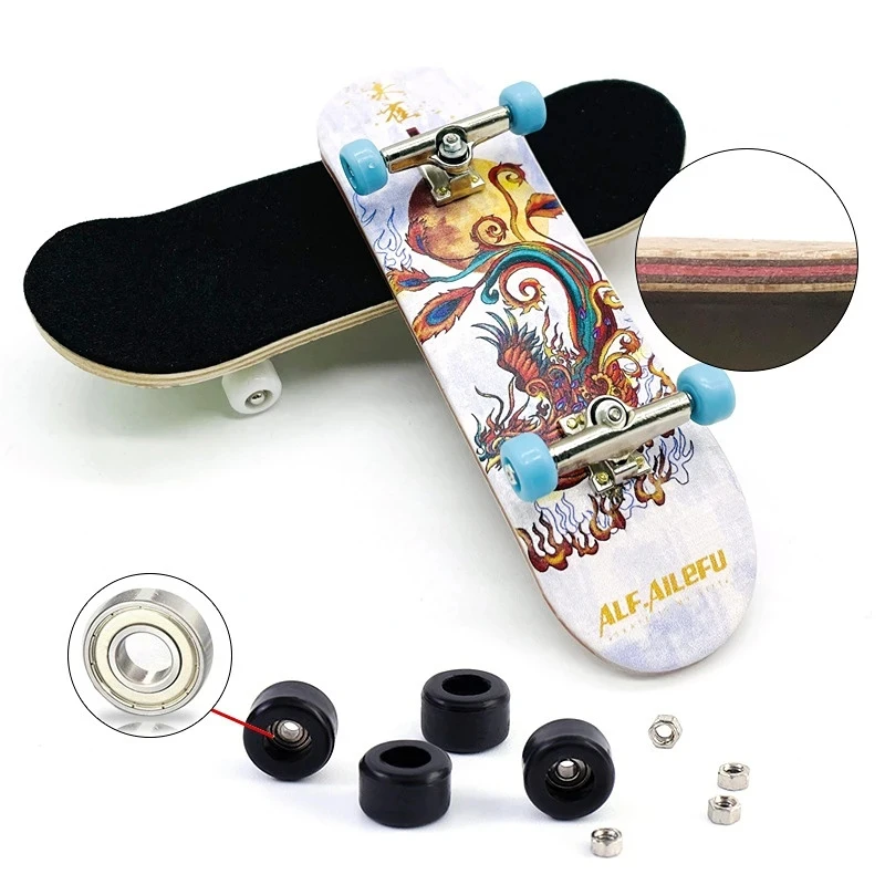 Wanhua Wholesale Mini Skateboard Toy Fingerboard Heat Transfer Graphics